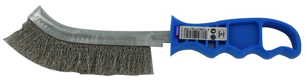 Tivoly Brosse ERGONOMIQUE - convexe - Garniture INOX ondulé
