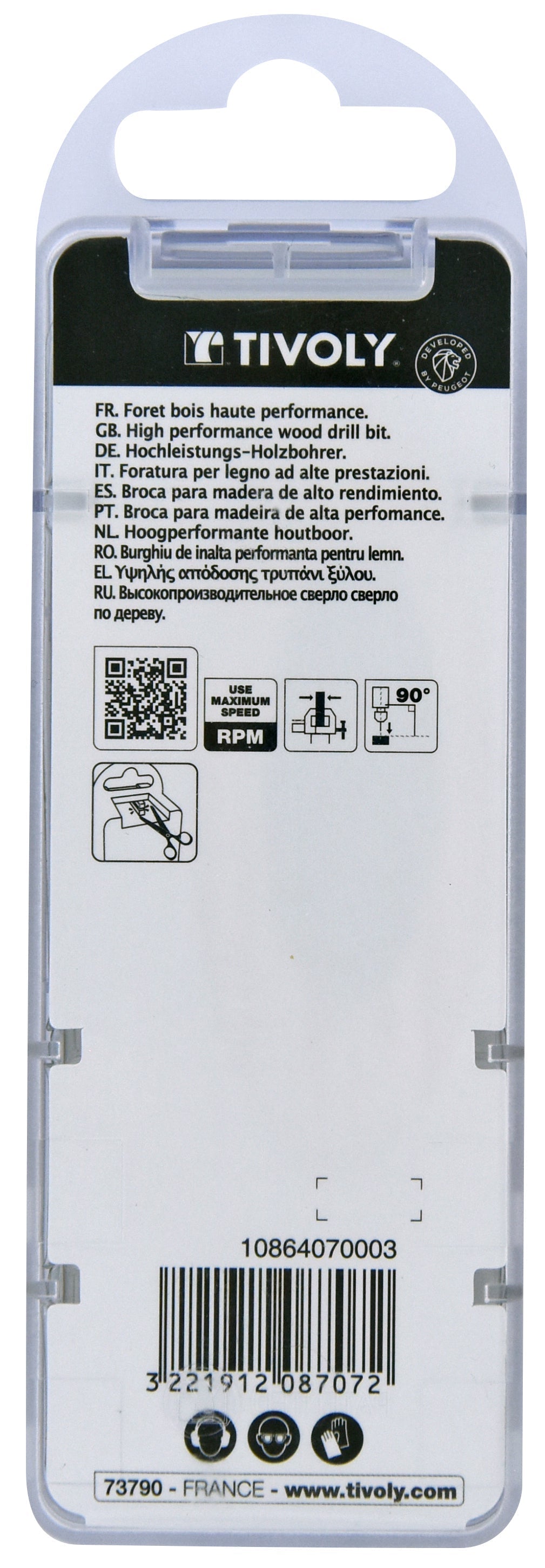 Tivoly 5 forets bois speed point Ø 2 à 5mm