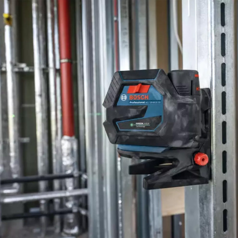 Laser combiné BOSCH GCL 12V-50-22 CG + Support RM 20 + Batterie GBA 12V 2.0Ah en L-Boxx