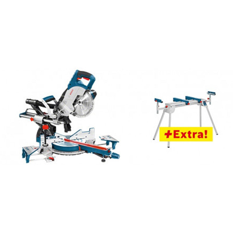 Scie à onglets radiale Ø216 mm GCM 8 SJL + Piétement GTA 2600 BOSCH 0615990FV8