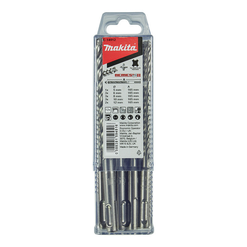 Coffret 12 Forets SDS-Plus NEMESIS II MAKITA E-14912