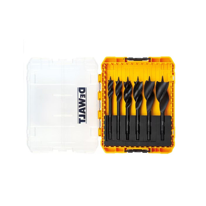 Coffret TOUGHCASE de 6 mèches à bois DEWALT DT90238-QZ 3 pointes Extrême
