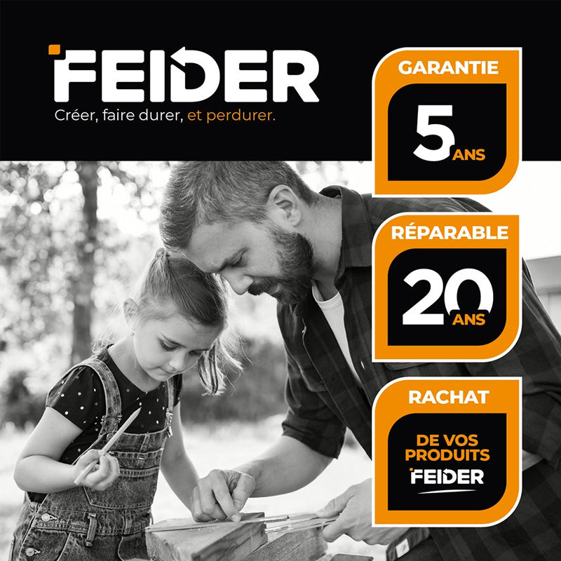 Trapano a motore a scoppio 52cm³ FEIDER FTTDP52 doppia impugnatura - 3 punte 100 / 150 / 200 mm