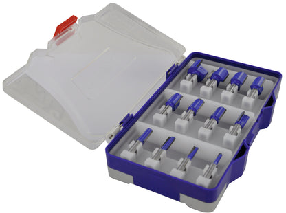 Tivoly   12 fraises de défonceuse à rainurer - Queue 8mm