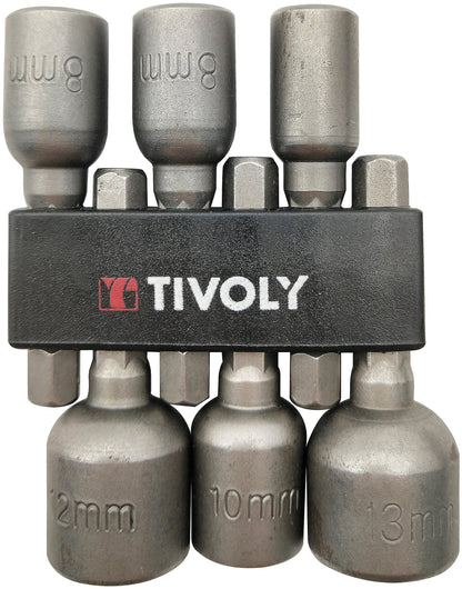 Tivoly   6 noix de serrage magnétique Ø 6 à 13 mm