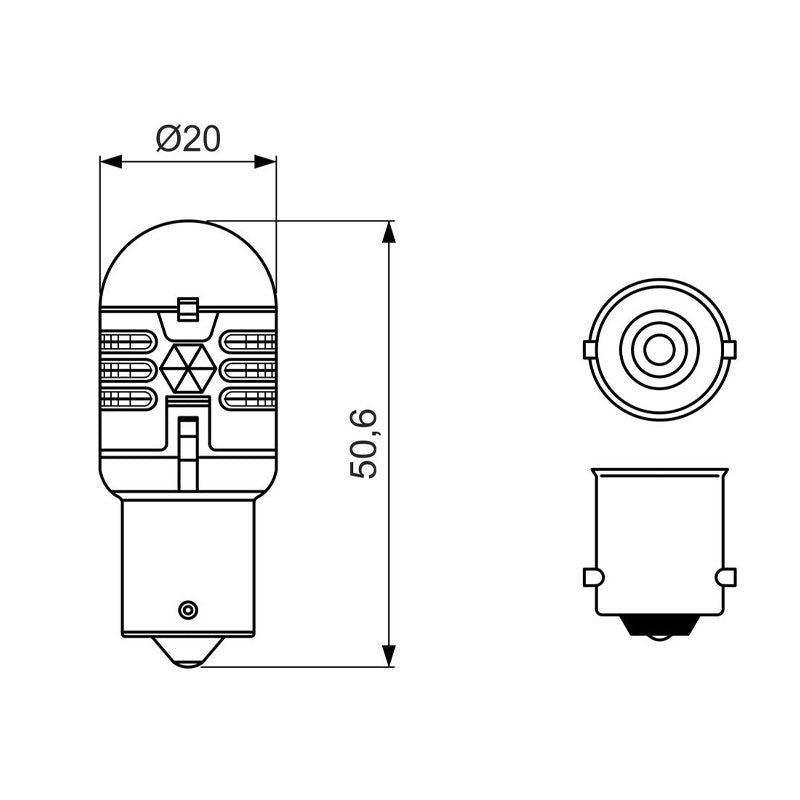 Pack de 2 Ampoules BOSCH 1987301517 P21W LED Retrofit 12 V 1W