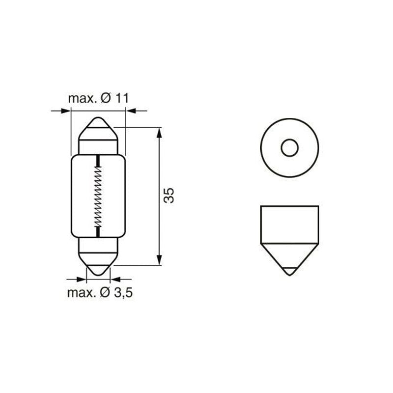 Pack de 2 Ampoules BOSCH 1987301060 12V 5W