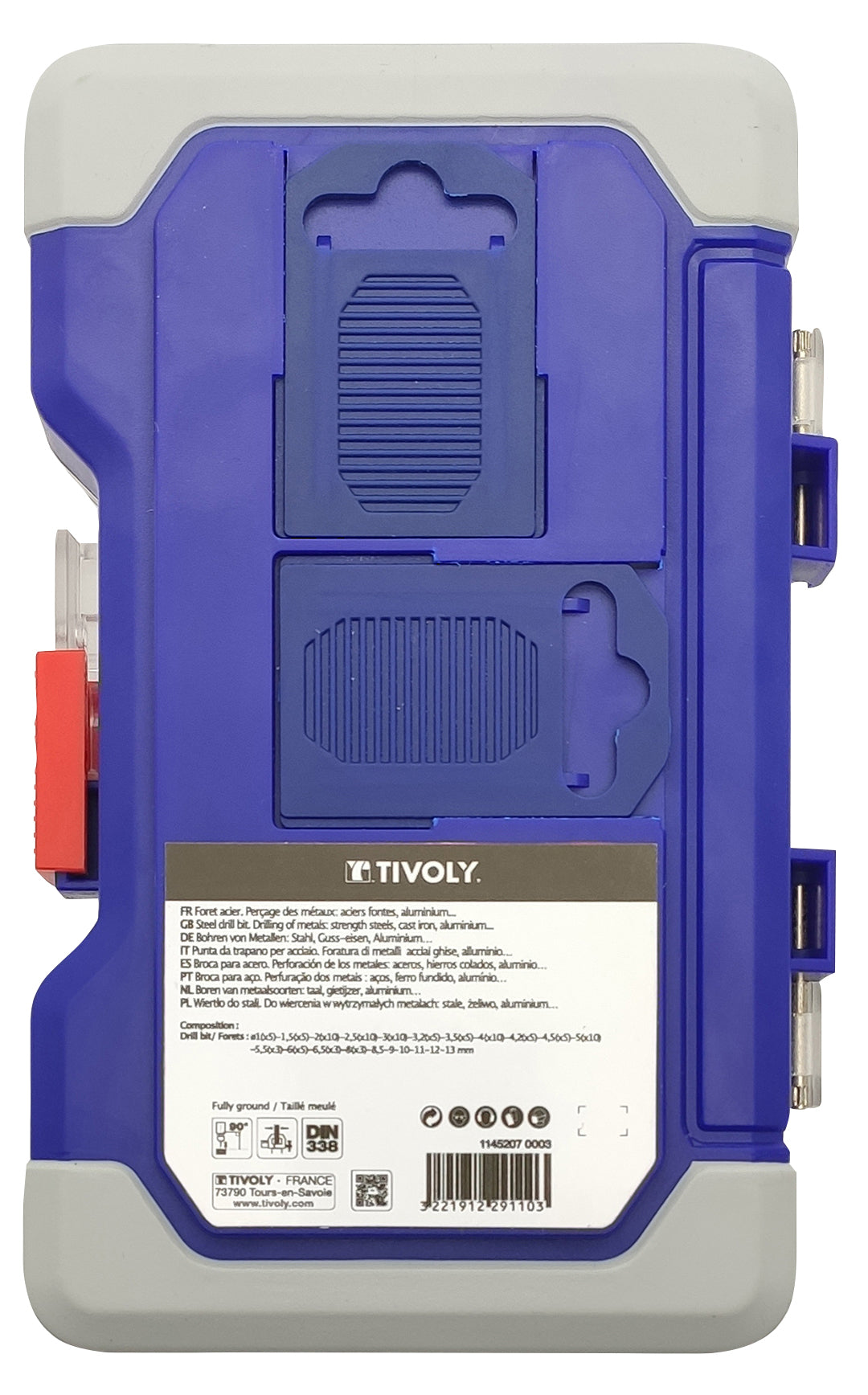 Tivoly   19 forets métaux HSS taillés meulés pointe en croix Ø 1 à 10mm par 0,5 mm