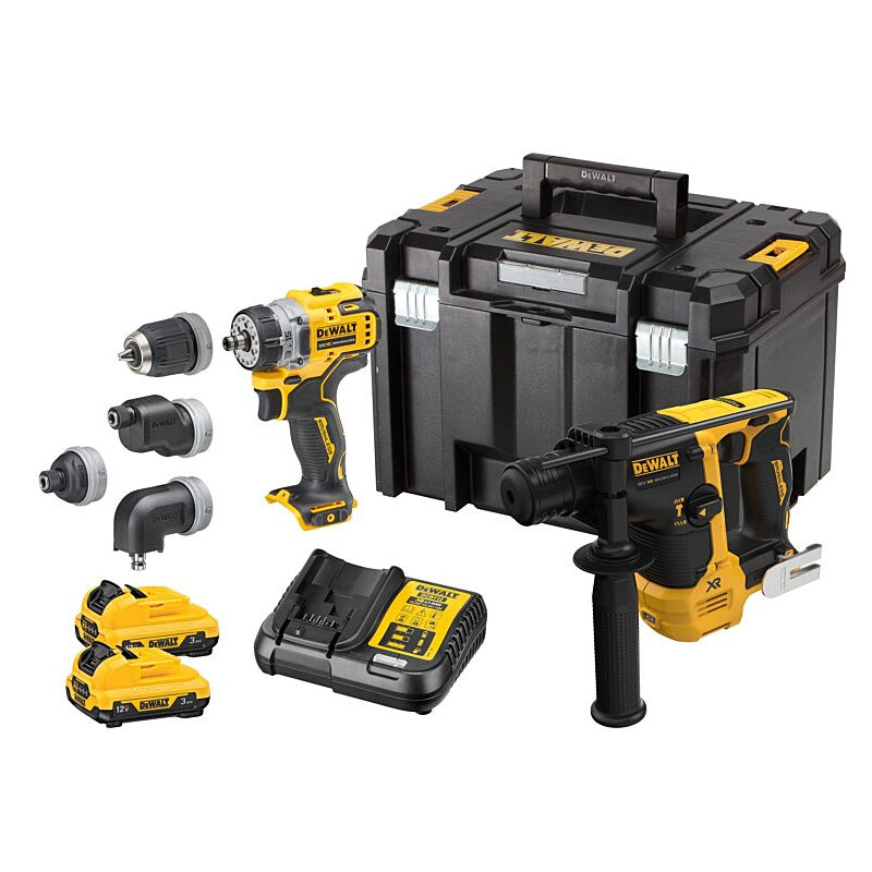 Kit 2 attrezzi DEWALT DCK2101L2T-QW XR 12V 3Ah Li-Ion senza spazzole