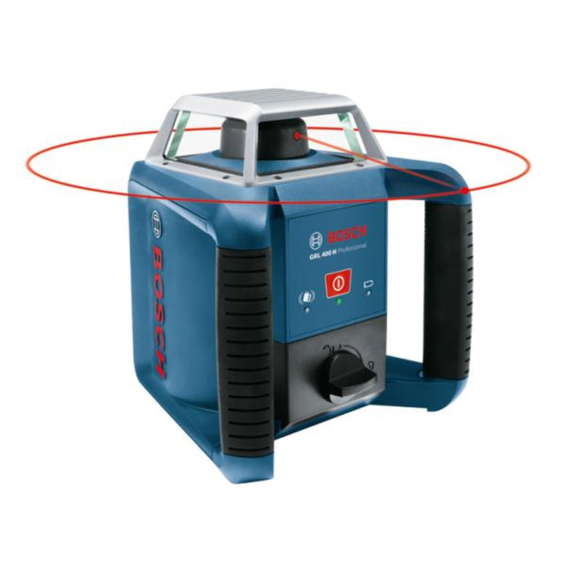 Laser rotatif BOSCH GRL 400 H + Cellule de réception LR 45 + Batteries NiMH en L-Boxx