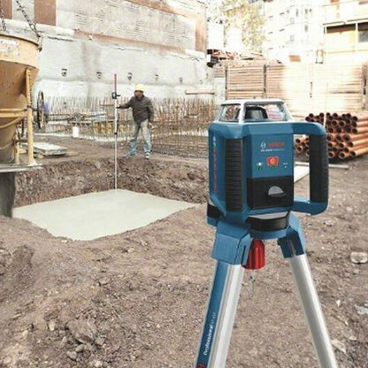 Laser rotatif BOSCH GRL 400 H + Cellule de réception LR 45 + Batteries NiMH en L-Boxx