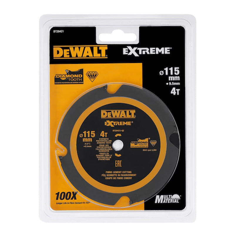 Lame per sega circolare portatile Ø115x9,5mm 4 denti DEWALT DT20421-QZ dentatura diamantata