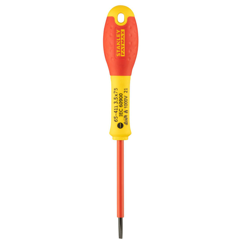 Tournevis électricien isolé 1000v 3,5x75mm fatmax - STANLEY - 1-65-411