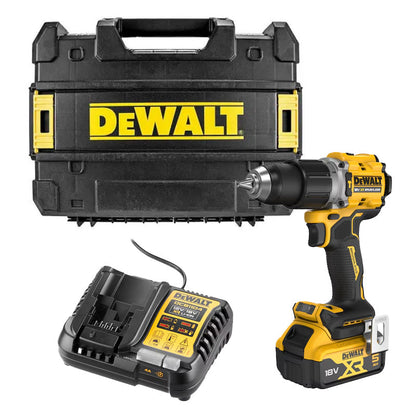 Perceuse-visseuse à percussion compacte 18V DEWALT DCD805P1T-QW avec coffret et 1 batterie 5,0 Ah