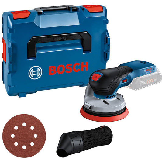 Ponceuse excentrique sans-fil BOSCH 0601372200 GEX 18V-125 dans L-boxx 136 avec disques (sans batteries, sans chargeur)