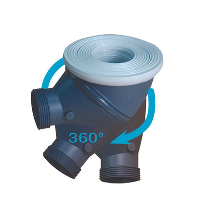 Caniveau de sol à maçonner 70cm MARMOX LD70 - Siphon 360° vertical/horizontal - Acier inoxydable