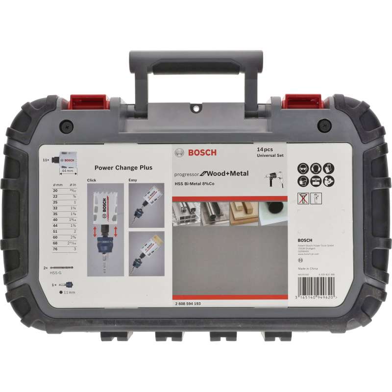 Coffret universel de 14 scies trépans BOSCH Professional 2608594426 Progressor for Wood and Metal