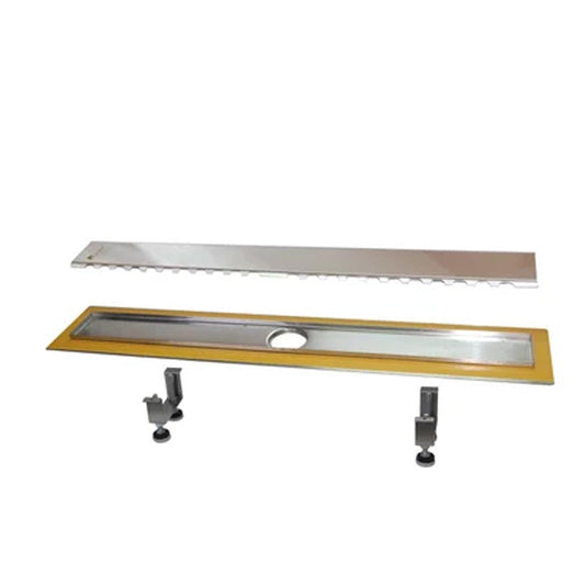 Caniveau de sol à maconner MARMOX acier inox - siphon 360° vertical / horizontal