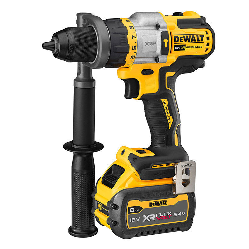 Perceuse visseuse à percussion 54V DEWALT DCD999T1-QW Brushless avec une batterie 6,0 Ah FLEXVOLT