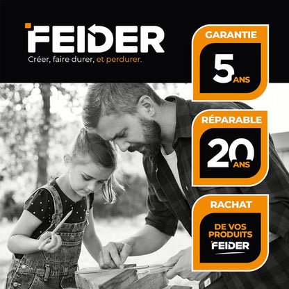 Trapano a motore a scoppio 52cm³ FEIDER FTTDP52 doppia impugnatura - 3 punte 100 / 150 / 200 mm