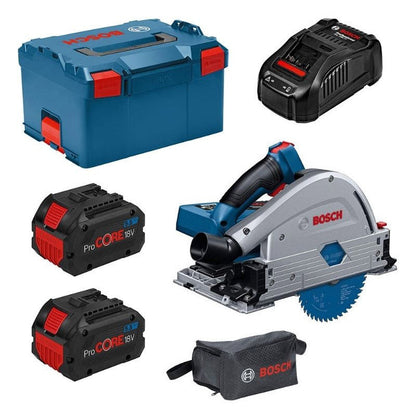 Scie circulaire plongeante sans fil BITURBO BOSCH GKT 18V-52 GC 2 x 5.5Ah