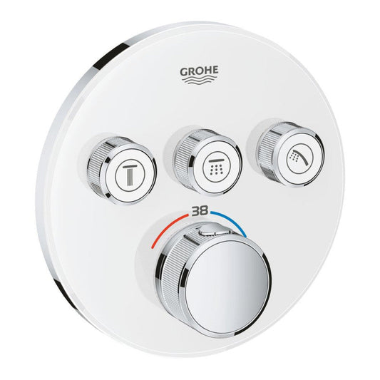 Thermostatique encastré GROTHERM SMARTCONTROL GROHE 29904LS0 - 3 sorties - blanc