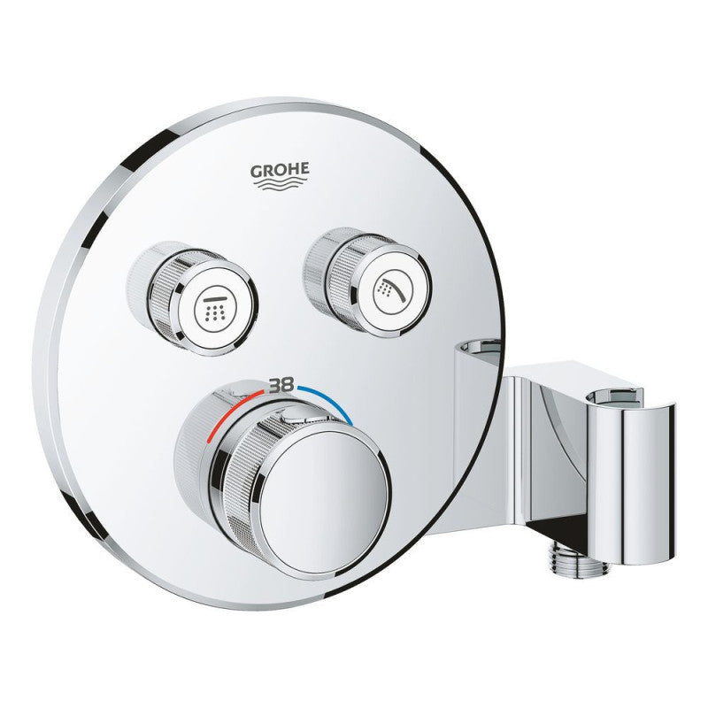 Thermostatique encastré rond GROTHERM SMARTCONTROL GROHE 29120000 2 sorties - chrome