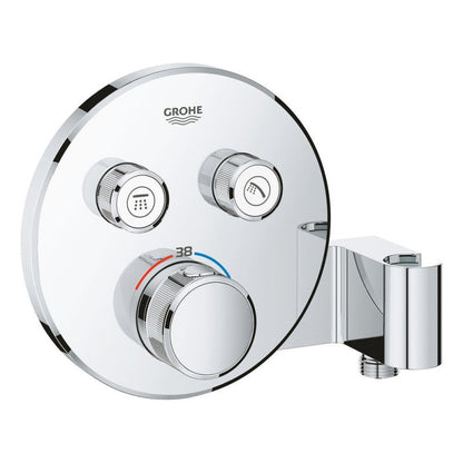 Thermostatique encastré rond GROTHERM SMARTCONTROL GROHE 29120000 2 sorties - chrome