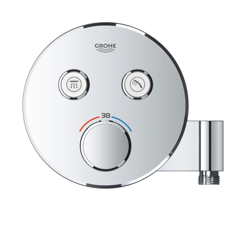 Thermostatique encastré rond GROTHERM SMARTCONTROL GROHE 29120000 2 sorties - chrome
